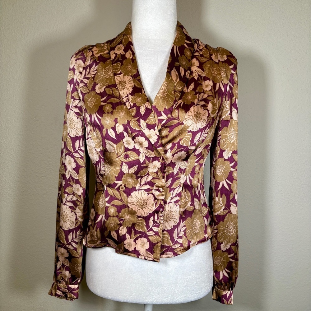 Favorite Daughter Rani Floral Long Sleeve Top Size XS